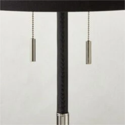 Prix Leather And Polished Nickel Table Lamp 8 Prix Leather And Polished Nickel Table Lamp -Home Furnishing Shop PrixBlkLthrTableLampAVSHS23