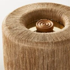 Ramble Tall White Ceramic Table Lamp With Jute Shade -Home Furnishing Shop RambleWhtTblLampShortAV2SHS23