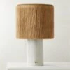 Ramble Tall White Ceramic Table Lamp With Jute Shade -Home Furnishing Shop RambleWhtTblLampTallSHS23