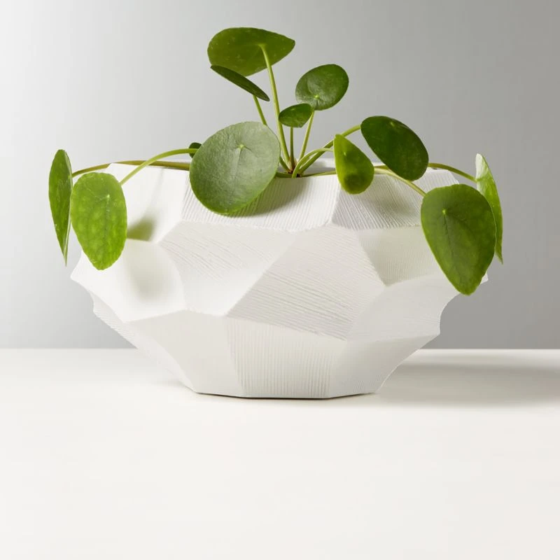 Renata White Porcelain Indoor Planter Small 4 Renata White Porcelain Indoor Planter Small - Image 2