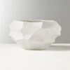 Renata White Porcelain Indoor Planter Small 1 Renata White Porcelain Indoor Planter Small -Home Furnishing Shop RenataLowWhitePlanterSHS21