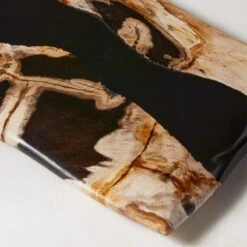 Ring Rectangular Petrified Wood And Resin Serving Platter -Home Furnishing Shop RingPtrfdWdNRsnRectSrvrAV2SHF23