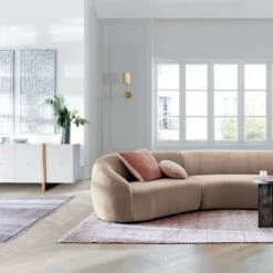 Fluted Gold Wall Sconce -Home Furnishing Shop RomaPowderFauxMohairFB21 1x1V2