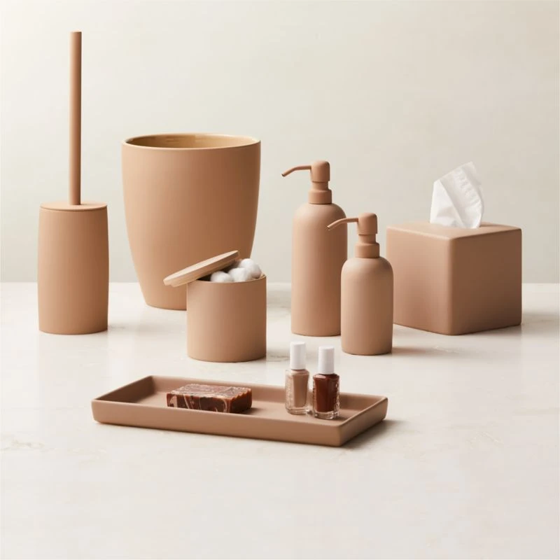 Rubber-Coated Sand Bathroom Canister 4 Rubber-Coated Sand Bathroom Canister - Image 2