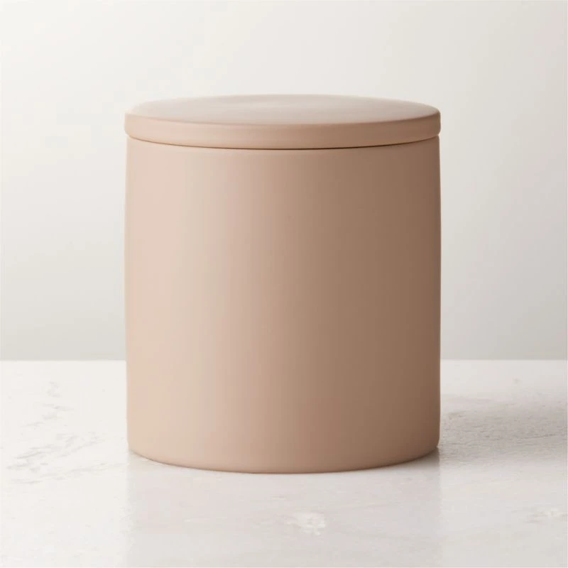 Rubber-Coated Sand Bathroom Canister 3 Rubber-Coated Sand Bathroom Canister
