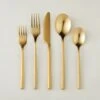 20-Piece Rush Brushed Gold Flatware Set -Home Furnishing Shop Rush20pcFltwrSSHF18