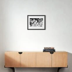 'David Bowie And Romy Haag' Photographic Print In Black Frame 21.5"x17.5" -Home Furnishing Shop SEDBowieNRHaagBk21p5x17p5S22 3D