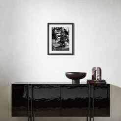 'Yves Saint Laurent In His Studio' Photographic Print In Black Frame 17.5"x21.5" -Home Furnishing Shop SEYSLaurentStdBk17p5x21p5F22 3D