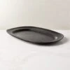 Sculpt Terracotta Large Black Platter -Home Furnishing Shop SculptBlkTrrcttLrgPlatterSHF22