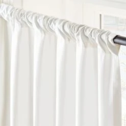 Seda Bright White Dupioni Silk Window Curtain Panel 48''x84'' 9 Seda Bright White Dupioni Silk Window Curtain Panel 48''x84'' -Home Furnishing Shop SedaBrtWhtSilkDp96PnlAVSHS23