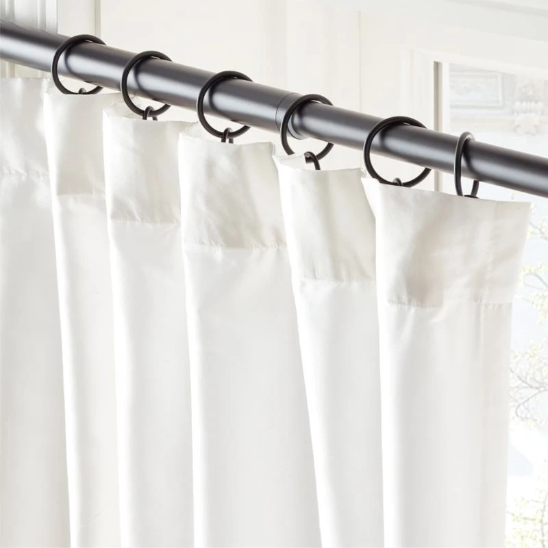 Seda Bright White Dupioni Silk Window Curtain Panel 48''x84'' 4 Seda Bright White Dupioni Silk Window Curtain Panel 48''x84'' - Image 2