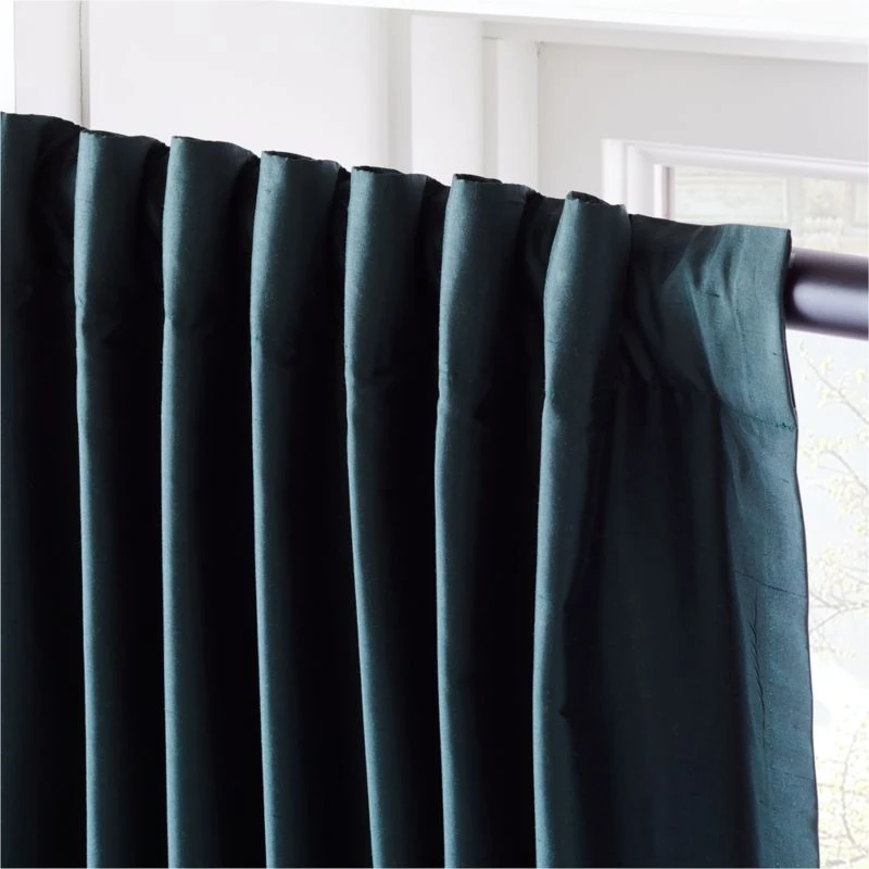 Seda Green Dupioni Silk Window Curtain Panel 48"x84" 6 Seda Green Dupioni Silk Window Curtain Panel 48"x84" - Image 4