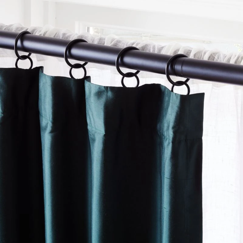 Seda Green Dupioni Silk Window Curtain Panel 48"x84" 7 Seda Green Dupioni Silk Window Curtain Panel 48"x84" - Image 5