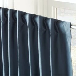 Seda Deep Blue Dupioni Silk Window Curtain Panel 48"x84" -Home Furnishing Shop SedaSlkDpBlueCrtnPnl96inAV2SHF22