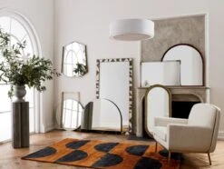 Grace Bone Inlay Floor Length Mirror 36"x72" -Home Furnishing Shop ShieldWallMirrorJL18 1