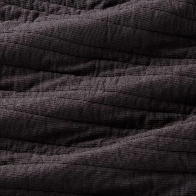 Siza Organic Cotton Black Quilt And Pillow Shams 4 Siza Organic Cotton Black Quilt And Pillow Shams - Image 2