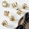 Slink Gold Napkin Rings Set Of 8 -Home Furnishing Shop SlinkGoldNapkinRingS8SHF20