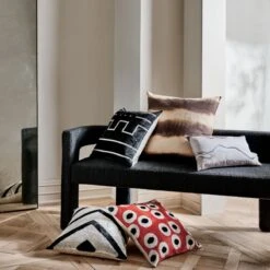 Sira Turkish Silk Throw Pillow With Down-Alternative Insert 18" -Home Furnishing Shop StatureBlackBenchAG21 1x1