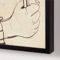 'Study Of Hands' Framed Reproduction By Carel Adolph Lion Cachet 18''x22'' -Home Furnishing Shop StudiesOfHands18x22inAV2SHF22