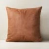 Surat Brown Embossed Leather Throw Pillow With Down-Alternative Insert 18'' -Home Furnishing Shop SuratEmbdLthrDAPllw18x18SHF23