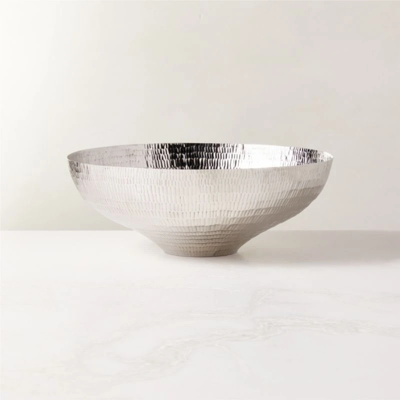 Thatch Hammered Polished Stainless Steel Serving Bowl 3 Thatch Hammered Polished Stainless Steel Serving Bowl