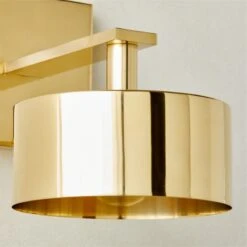 Trada Polished Brass Wall Sconce Light -Home Furnishing Shop TradaPlhdBrsWallSconceAVSHF23