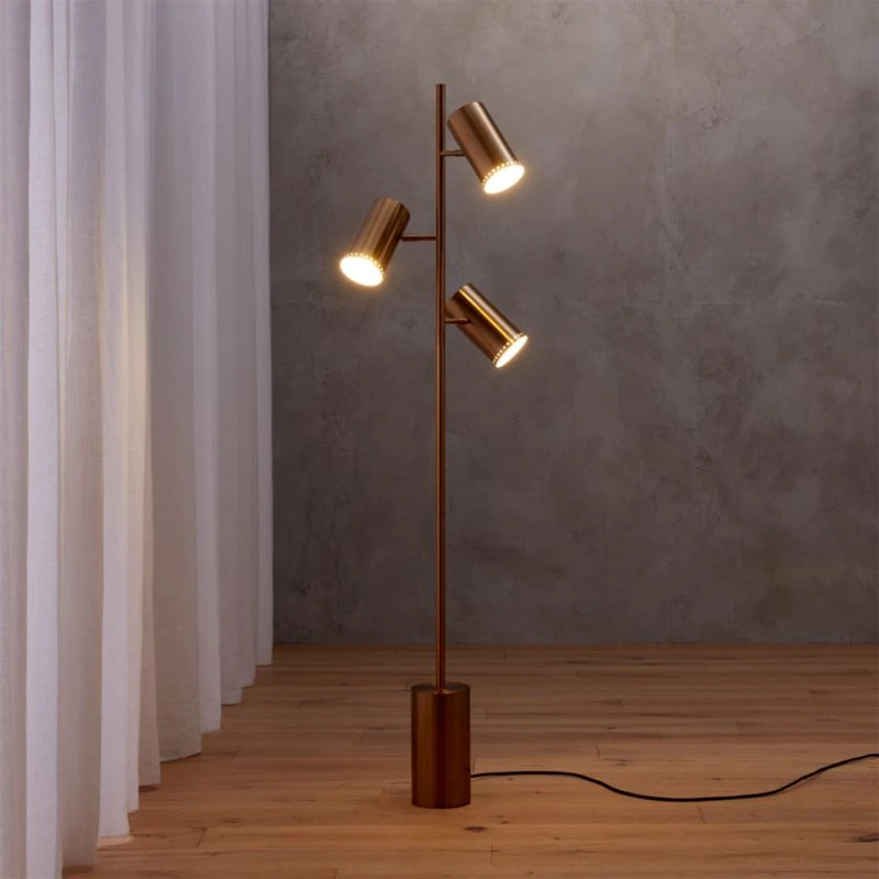 Trio Brass Finish Floor Lamp 4 Trio Brass Finish Floor Lamp - Image 2