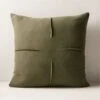 Tuck Green Linen Throw Pillow With Down-Alternative Insert 20'' -Home Furnishing Shop TuckLnGrnDnAltPllw20x20SHF23