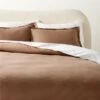 Valencea Organic Cotton Ribbed Cocoa Duvet Cover And Pillow Shams -Home Furnishing Shop ValenceaRdOgCCoaFQDvtCvrSHS23