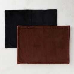 Black Velvet Placemat -Home Furnishing Shop VelvetNRumRasinPlacematGrpFHF22