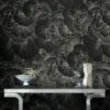 Venation Soft Black Wallpaper 1 Venation Soft Black Wallpaper -Home Furnishing Shop VenationDarkWallpaperSHS22