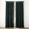 Dark Green Organic Cotton Velvet Window Curtain Panel 48"x84'' -Home Furnishing Shop VlvtDkGnOrgCtnCrtn96PnlSHF23
