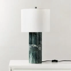 Walden Green Marble Table Lamp Tall