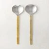 Westwood Brass And Stainless Steel Salad Servers Set Of 2 -Home Furnishing Shop WestwoodSaladServersS2SHF22