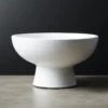 White Ceramic Pedestal Bowl -Home Furnishing Shop WhitePedestalBowlSHS19