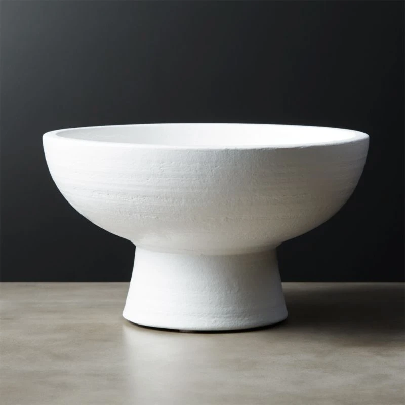 White Ceramic Pedestal Bowl 3 White Ceramic Pedestal Bowl