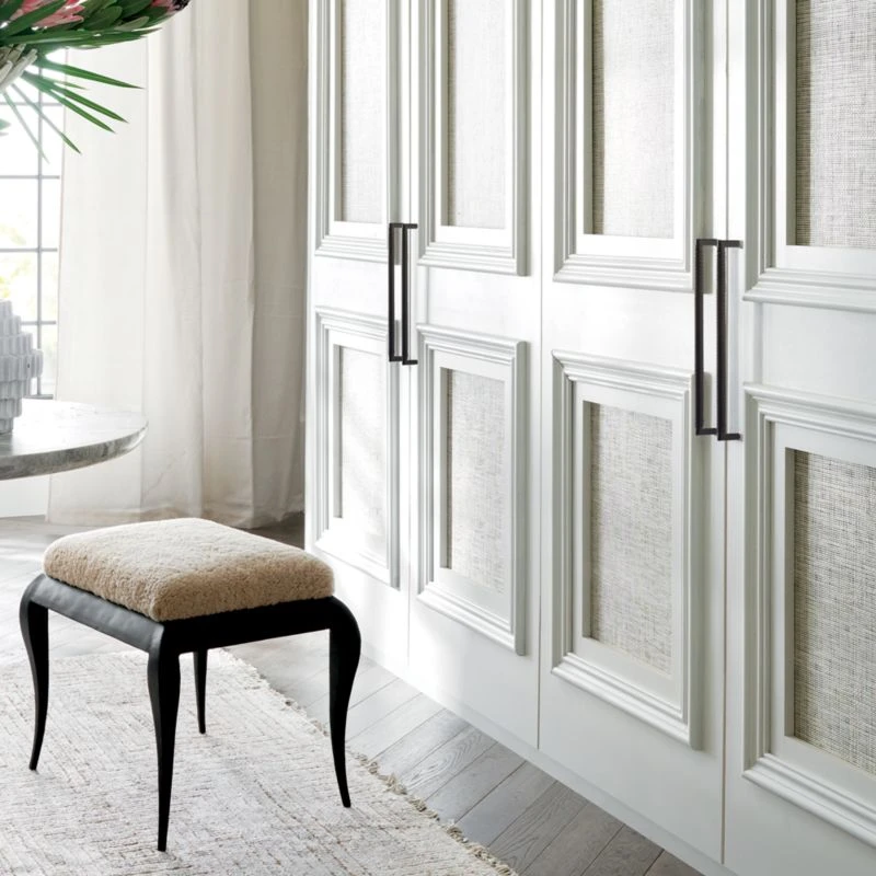 Black And Wrapped Black Leather Handle 4" 6 Black And Wrapped Black Leather Handle 4" - Image 4