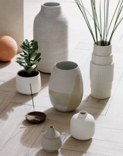 Potted Faux Succulent 14" -Home Furnishing Shop burlapwhitevaseACJN18