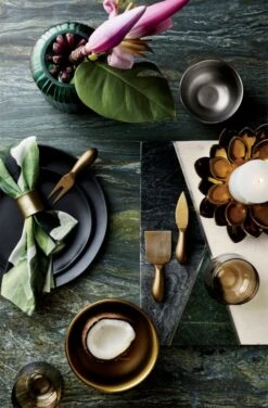 Crisp Matte Black Serving Bowl -Home Furnishing Shop cruztealglassvaseJN18 3