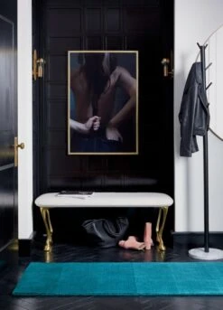 Boulevard Black And Marble Coat Rack -Home Furnishing Shop gallopbenchbackpocketprintJL17