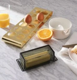 Marta Cooler Glasses Set Of 6 -Home Furnishing Shop mokegreyglassbutterdishACJN18